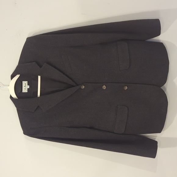 LL BEAN Blazer Wool Cashmere‎ in Charcoal Gray 🩶 size 10 - Picture 1 of 11